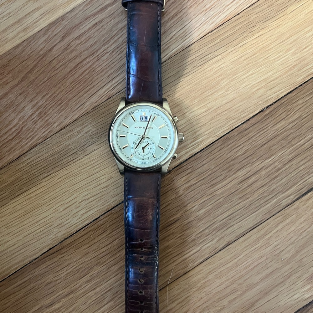Michael Kors Gold and Brown Watch